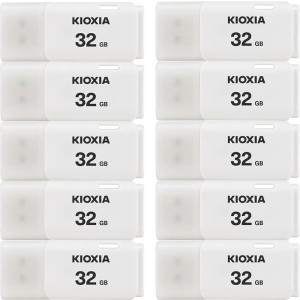 10個セットお買得 USBメモリ32GB Kioxia USB2.0 TransMemory U202 Windows/Mac対応 日本製 海外パッケージ 送料無料 ネコポス送料無料 ポ