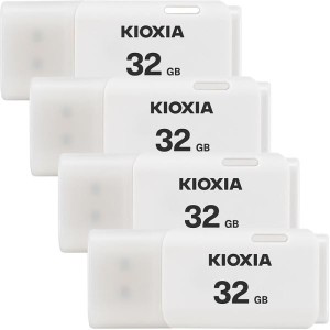 4個セットお買得 USBメモリ32GB Kioxia USB2.0 TransMemory U202 Windows/Mac対応 日本製 海外パッケージ 送料無料 ネコポス送料無料 ポ