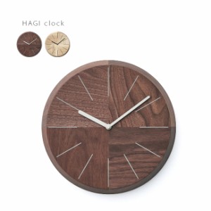 HAGI clock circle Bevel 壁掛け時計 丸 略字(木製 壁掛時計 おしゃれ モダン シンプル 掛け時計 掛時計) 1-2W