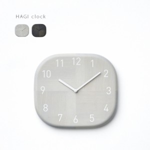 HAGI clock square Rounded 壁掛け時計 四角 数字(木製 壁掛時計 おしゃれ モダン シンプル 掛け時計 掛時計) 1-2W