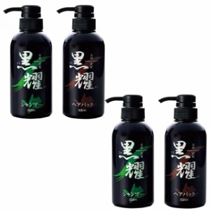 黒耀シャンプー＆ヘアパックQS《お買い得2個セット》(自然染料シャリンバイで白髪を染める天然/無添加毛染めシャンプー) 即納