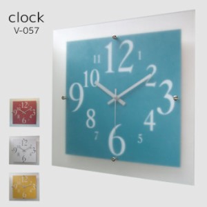 ミスティナンバークロック スイープムーブ V-057(文字盤の文字が浮かび上がる/デザイン/カラフルな掛時計/スイープムーブメント) 1-2W