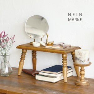 NEIN MARKE 木製 スモールテーブル(小さな 台 おしゃれ 小さい ラック 棚 アンティーク 調 古道具 風 インテリア 小物)