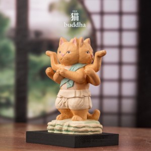 猫buddha 阿修羅(猫 ねこ ネコ 置物 猫雑貨 小さい かわいい おしゃれ ミニ インテリア 小物 オブジェ 動物 開運)