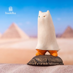 猫buddha メジェド神(猫 ねこ ネコ 置物 猫雑貨 小さい かわいい おしゃれ ミニ インテリア 小物 オブジェ 動物 開運)