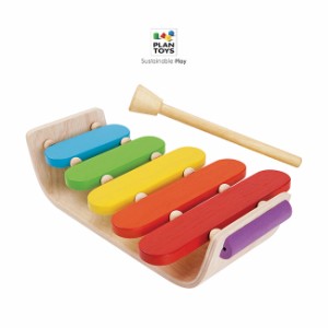 PLAN TOYS プラントイ オーバルシロフォン 6405(おもちゃ 木製 木のおもちゃ 音の出るおもちゃ 子供用楽器 楽器 木の楽器)