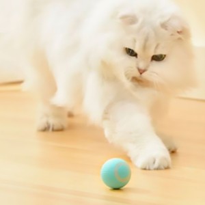 360度自動回転 猫じゃらボール(猫 ひとり 遊び おもちゃ 一人遊び 自動 ボール 電動 回転 ネコおもちゃ 猫おもちゃ) 即納