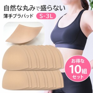 ブラパッド カップ パット 薄手 三角 自然 盛らない 10セット 大きいサイズ 小さいサイズ 柔らか ソフト ナチュラル バランス調整 ブラジ