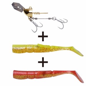 メガバス（Ｍｅｇａｂａｓｓ）　ボトムスラッシュ　プラス　スターターセット ゴールドヘッド　１５ｇ