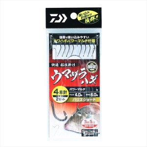 ダイワ 仕掛け 快適船仕掛け 胴突 ウマヅラハギ4本針 ハリスショート 2セット 針10号 ハリス4号 幹糸6号