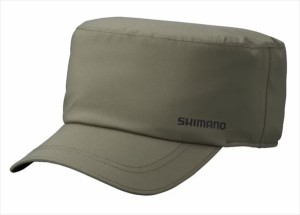 シマノ 帽子 CA-001V レイン ワークキャップ ダークカーキ L