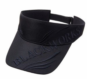 がまかつ 帽子 GM9107 サンバイザー(BLACK WORKS) ブラックxブラック L