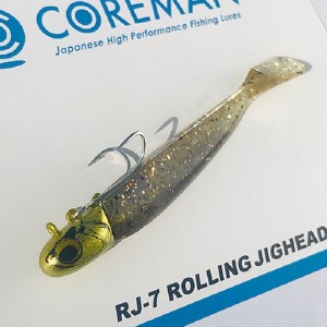 コアマン ワーム RJ-7 ローリングジグヘッド #045ゴールドヘッド/ハゼドンコ