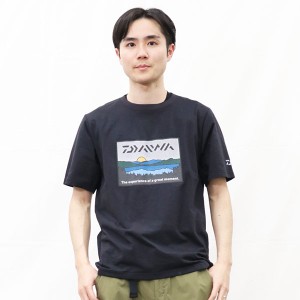 ダイワ ウェア DE-6324 フィッシングネットTシャツ レイクサイド ブラック L