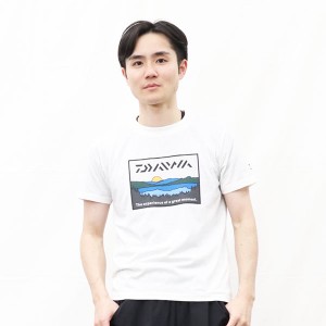 ダイワ ウェア DE-6324 フィッシングネットTシャツ レイクサイド ホワイト WL