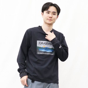 ダイワ ウェア DE-6724 フィッシングネットロングTシャツ レイクサイド ブラック M