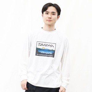 ダイワ ウェア DE-6724 フィッシングネットロングTシャツ レイクサイド ホワイト M