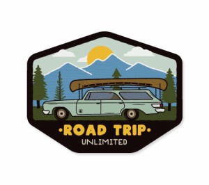 ステッカー アウトドア アメリカン おしゃれ スーツケース 車 バイク かっこいい キャンプ Vintage Outdoor Budges ROAD TRIP
