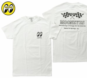 ムーンアイズ Tシャツ メンズ 半袖 アメカジ おしゃれ かっこいい かわいい ホットロッド レーシング モーター MOONEYES MOON Checker Fl