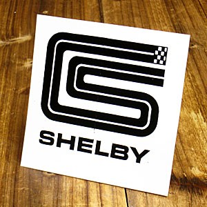 ステッカー 車 シェルビー アメリカン バイク ヘルメット アメ車 復刻 SHELBY スクエア＿SC-DF0501-MON