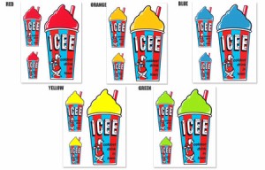 アイシー ICEE ステッカー 車 バイク スーツケース アウトドア 旅行かばん 冷蔵庫 おしゃれ かわいい アイス OLD CUP＿SC-IC004-UNT