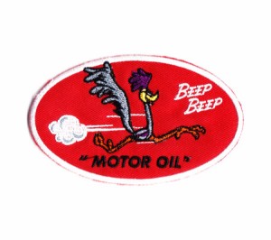 ロードランナー ワッペン アイロン キャラクター ルーニー・テューンズ アメカジ アメリカ アメリカン雑貨 MOTOROIL＿WP-MOTOROIL-FEE