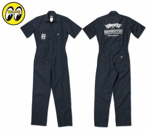 ムーンアイズ つなぎ メンズ Dickies ディッキーズ おしゃれ かっこいい 作業着 カバーオール 半袖 アメカジ MOONEYES MOON カバーオール