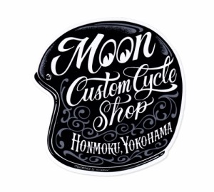 ムーンアイズ ステッカー バイク 車 アメリカン おしゃれ かっこいい カーステッカー アメ車 ホットロッド MOONEYES MOON Custom Cycle S