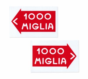 ステッカー ミッレミリア 車 バイク イタリア かっこいい おしゃれ レーシング カーステッカー MILLE MIGLIA 1000 左右セット