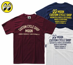 ムーンアイズ Tシャツ メンズ 半袖 アメカジ おしゃれ かっこいい ホットロッド レーシング モーター MOONEYES MOON Custom Cycle Shop T