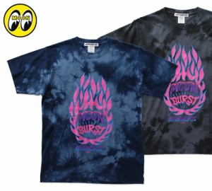 ムーンアイズ Tシャツ メンズ 半袖 アメカジ おしゃれ かっこいい ホットロッド レーシング モーター MOONEYES Burst タイダイ Tシャツ