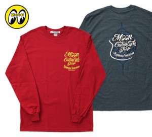 ムーンアイズ Tシャツ メンズ 長袖 アメカジ おしゃれ かっこいい ホットロッド レーシング モーター MOONEYES MOON Motorcycle ヘルメッ