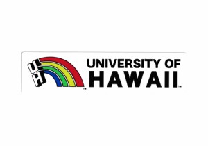 ハワイ大学 ステッカー ハワイ アメリカン 車 バイク おしゃれ かっこいい ハワイ雑貨 アメリカン雑貨 University of Hawaii レインボー 