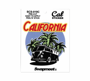 ステッカー 車 アメリカン おしゃれ かっこいい アメリカン雑貨 Swapmeet Cal STICKER CALIFORNIA ワゴン