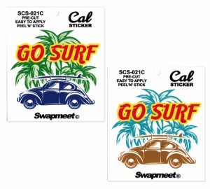 ステッカー 車 アメリカン サーフィン おしゃれ かっこいい アメリカン雑貨 Swapmeet Cal STICKER GO SURF