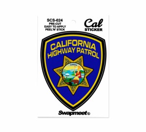 ステッカー 車 バイク アメリカン おしゃれ かっこいい アメリカン雑貨 Swapmeet Cal STICKER CALIFORNIA HIGHWAY PATROL