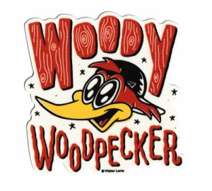 ウッディー・ウッドペッカー ステッカー アメリカン キャラクター アメリカ かわいい おしゃれ かっこいい Woody Woodpecker ダイカット
