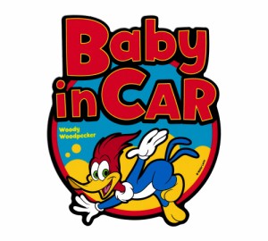 ウッディー・ウッドペッカー ステッカー アメリカン キャラクター アメリカ かわいい おしゃれ かっこいい 車 赤ちゃん 乗ってます Woody