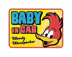 ウッディー・ウッドペッカー ステッカー アメリカン キャラクター アメリカ かわいい おしゃれ かっこいい 車 赤ちゃん 乗ってます Woody