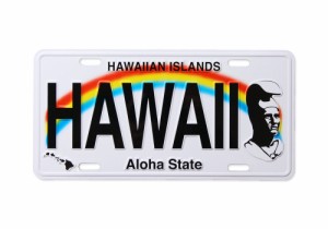 ハワイアン ライセンスプレート サインプレート サインボード ナンバープレート 看板 インテリア 雑貨 おしゃれ 壁 アメリカン雑貨 Hawai