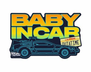バックトゥザフューチャー Back to the Future 赤ちゃんが乗ってます ステッカー アメリカン かっこいい おしゃれ 車 車用ステッカー BAB