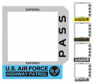 ステッカー 車 車検シール 車検ステッカー アメリカン おしゃれ かっこいい INSPECTION ミリタリー カーステッカー US AIR FORCE エアフ