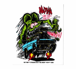 ラットフィンク ステッカー 車 アメリカン キャラクター おしゃれ バイク ヘルメット かっこいい RatFink NOVA＿SC-RDUSA012-MON