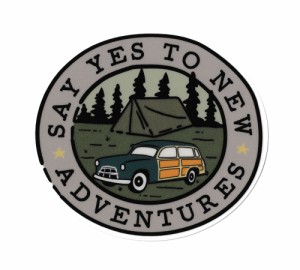 ステッカー アウトドア アメリカン おしゃれ スーツケース 車 バイク かっこいい キャンプ Vintage Outdoor Budges SAY YES