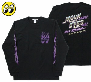 ムーンアイズ Tシャツ メンズ 長袖 アメカジ おしゃれ かっこいい 車 バイク ホットロッド レーシング モーター MOONEYES Hot Rodding