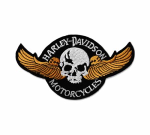 ハーレーダビッドソン HARLEY-DAVIDSON ワッペン アイロン 大人向け おしゃれ かっこいい アメカジ アメリカン スカルウイング