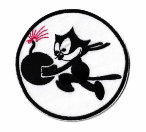 フィリックス FELIX THE CAT ワッペン アイロン 大人向け おしゃれ かっこいい アメカジ キャラクター アメリカ 爆弾 ホワイトラウンド