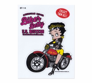 ベティ・ブープ ステッカー おしゃれ かわいい キャラクター アメリカ 車 バイク スマホ ノートパソコン アメリカン雑貨 BETTY BOOP BIKE