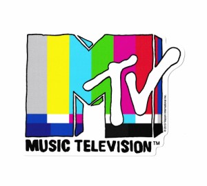 MTV ウォールステッカー おしゃれ アメリカン かっこいい ロゴ 面白い アメリカン雑貨 カラーバー