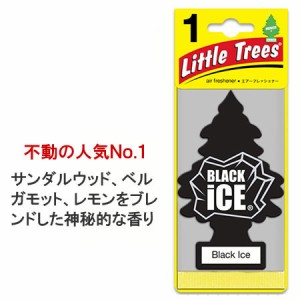 リトルツリー 芳香剤 車 アメリカ エアーフレッシュナー Little Trees レギュラーサイズ ブラックアイス＿AF-AF10155-MON